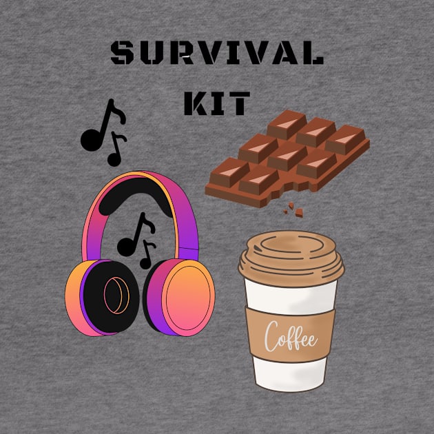 Survival Kit: music, chocolate, coffee by Domingo-pl